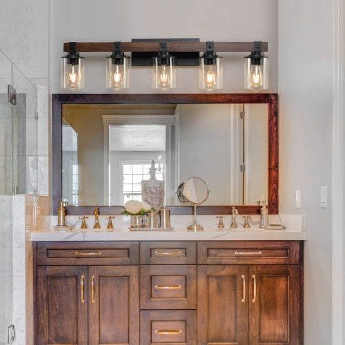 5 Lamps Farmhouse Dresser Lamps Rustic Bathroom Lamps Bathroom Wall Lamps - No Bulbs