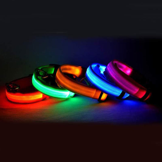 Luminous Glow-In-The-Dark Led Pet Collar: The Ultimate Night Safety Accessory For Dogs And Cats-0
