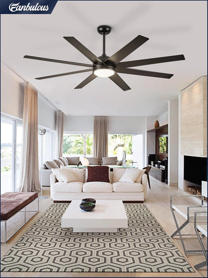 Ceiling Fans with Lights, 72 Inch Large Ceiling Fan with Light and