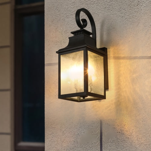 Large Outdoor Wall Light With Glass Supports Many Types Of Bulbs In 1 Pack