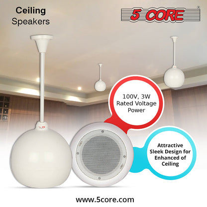 5Core Pendant Hanging Wall Speaker 15W Commercial Ceiling Mount