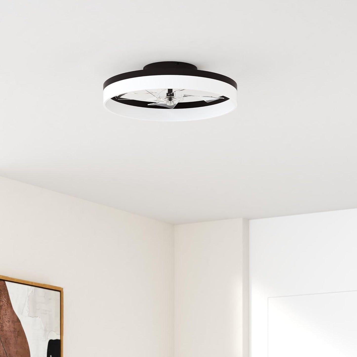 Low Profile Ceiling Fans with Lights and Remote, 19.7In Fandelier