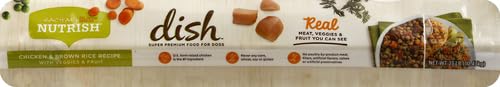 Rachael Ray Nutrish Dish Premium Dry Dog Food, Chicken & Brown Rice Recipe with Veggies & Fruit, 23 Pounds