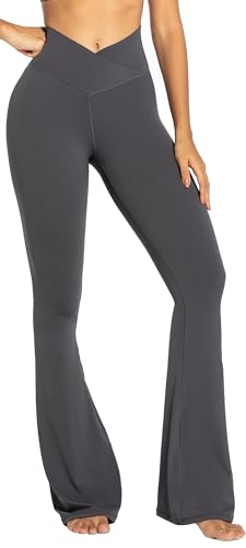 Sunzel Flare Leggings, Crossover Yoga Pants with Tummy Control, High-Waisted and Wide Leg