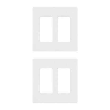 Lutron Claro 2 Gang Decorator/Rocker Wallplate, Gloss, Gray (1-Pack) | CW-2-GR