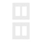 Lutron Claro 2 Gang Decorator/Rocker Wallplate, Gloss, Gray (1-Pack) | CW-2-GR