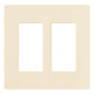 Lutron Claro 2 Gang Decorator/Rocker Wallplate, Gloss, Gray (1-Pack) | CW-2-GR