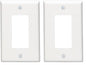 Leviton + 80601-W 1-Gang Decora/GFCI Device Wallplate + Midway Size + Thermoset + Device Mount + White