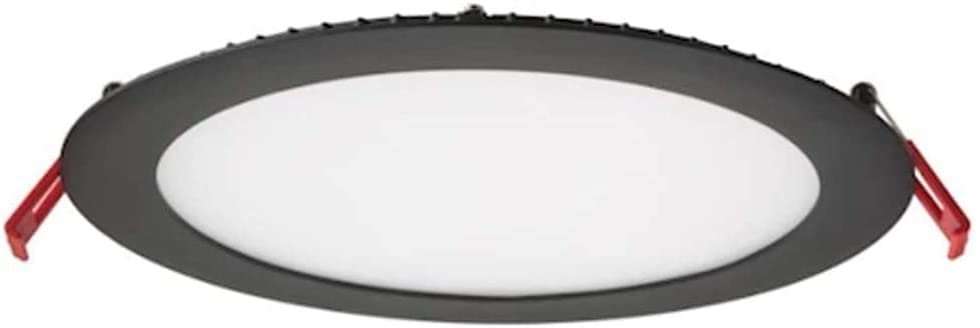 Lithonia Lighting WF4 LED 27K30K35K 90CRI MB M6 Recessed Wafer Downlight with Ultra Thin Round Trim, Color Temperature Selectable, 2700K | 3000K | 3500K, 4-Inch, Matte Black