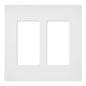 Lutron Claro 2 Gang Decorator/Rocker Wallplate, Gloss, Gray (1-Pack) | CW-2-GR