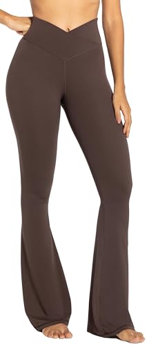 Sunzel Flare Leggings, Crossover Yoga Pants with Tummy Control, High-Waisted and Wide Leg