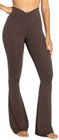 Sunzel Flare Leggings, Crossover Yoga Pants with Tummy Control, High-Waisted and Wide Leg