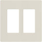 Lutron Claro 2 Gang Decorator/Rocker Wallplate, Gloss, Gray (1-Pack) | CW-2-GR