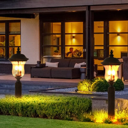 Vintage Outdoor Light Pole Lights, Waterproof Garden Patio Lights, Walkway & Driveway Lighting - One Piece No Bulb