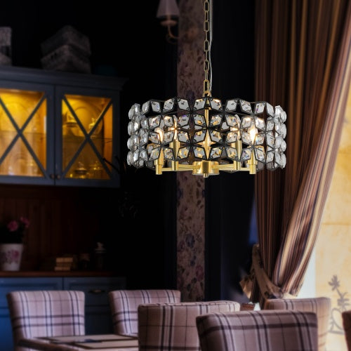Modern Crystal Chandelier, Suitable For Living Room Round Crystal Lamp Luxury Home Decoration Lamps