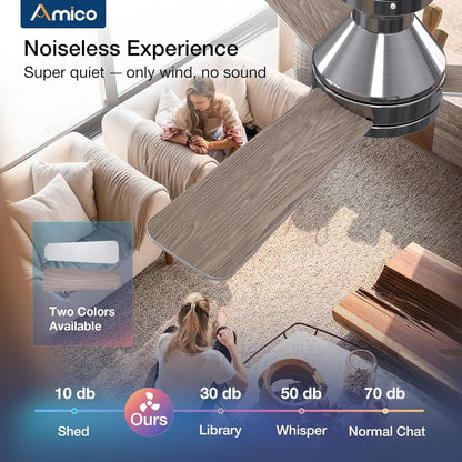 Ceiling Fans with Lights, 42 Inch Low Profile Ceiling Fan with Light