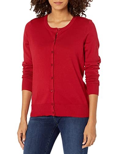 Women's Lightweight Crewneck Cardigan Sweater (Available in Plus Size)