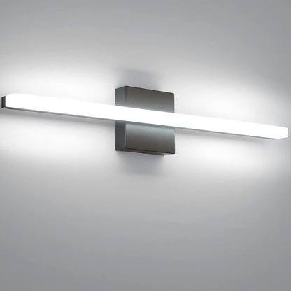 Combuh LED Bathroom Vanity Light Bar 16 Inch 9W Black IP44 Bathroom Light Fixtures Over Mirror Modern Bath Wall Lighting Fixture Sconce Indoor Cool White 6000K