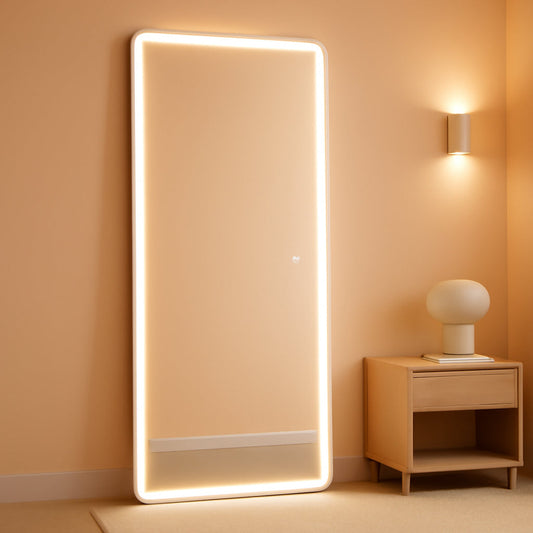 Led Illuminated Full Length Floor Mirror 71 By 32 Inches-0