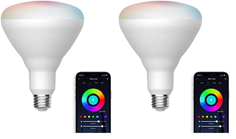Satco S11284 Starfish WiFi-Control BR40 LED Color-Changing and Tunable White Smart Light Bulb, 12 Watts, 2700K-5000K
