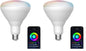 Satco S11284 Starfish WiFi-Control BR40 LED Color-Changing and Tunable White Smart Light Bulb, 12 Watts, 2700K-5000K