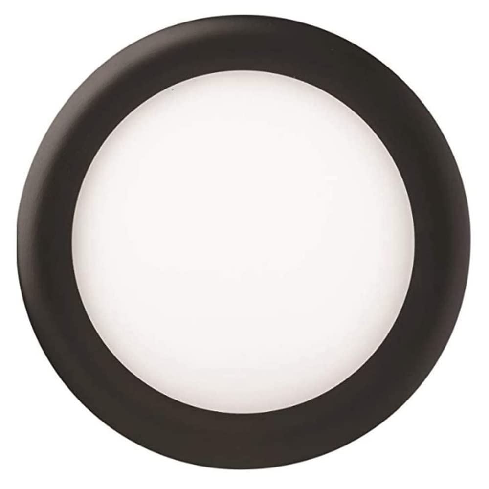 Lithonia Lighting WF4 LED 27K30K35K 90CRI MB M6 Recessed Wafer Downlight with Ultra Thin Round Trim, Color Temperature Selectable, 2700K | 3000K | 3500K, 4-Inch, Matte Black