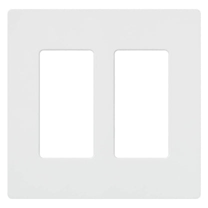 Lutron Claro 2 Gang Decorator/Rocker Wallplate, Gloss, Gray (1-Pack) | CW-2-GR