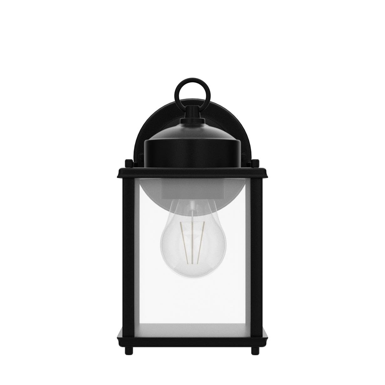 Outdoor Wall Lantern, Exterior Waterproof Wall Sconce Light Fixtures, Black Front Door Wall Lighting with Clear Beveled Glass Shade, 2 Pack