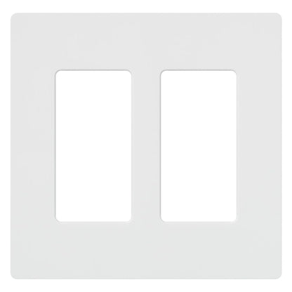 Lutron Claro 2 Gang Decorator/Rocker Wallplate, Gloss, Gray (1-Pack) | CW-2-GR