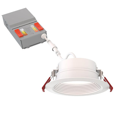 Juno WF6 Dreg SM ALO20 SWW5 90CRI CP6 MW M2 Canless Wafer Recessed LED Downlight, Deep Regressed Smooth Trim Style, 6-Inch, Matte White, 6-Pack