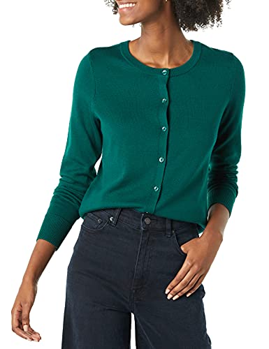 Women's Lightweight Crewneck Cardigan Sweater (Available in Plus Size)