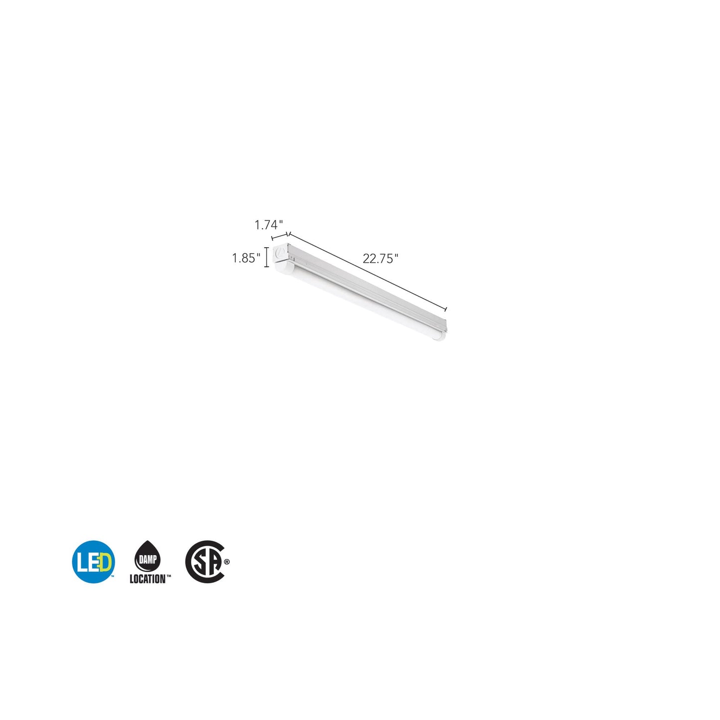 Lithonia Lighting MNSL L46 1LL MVOLT 40K 80CRI M6 White LED Strip Light, MVOLT, 4-Foot, 1-Light