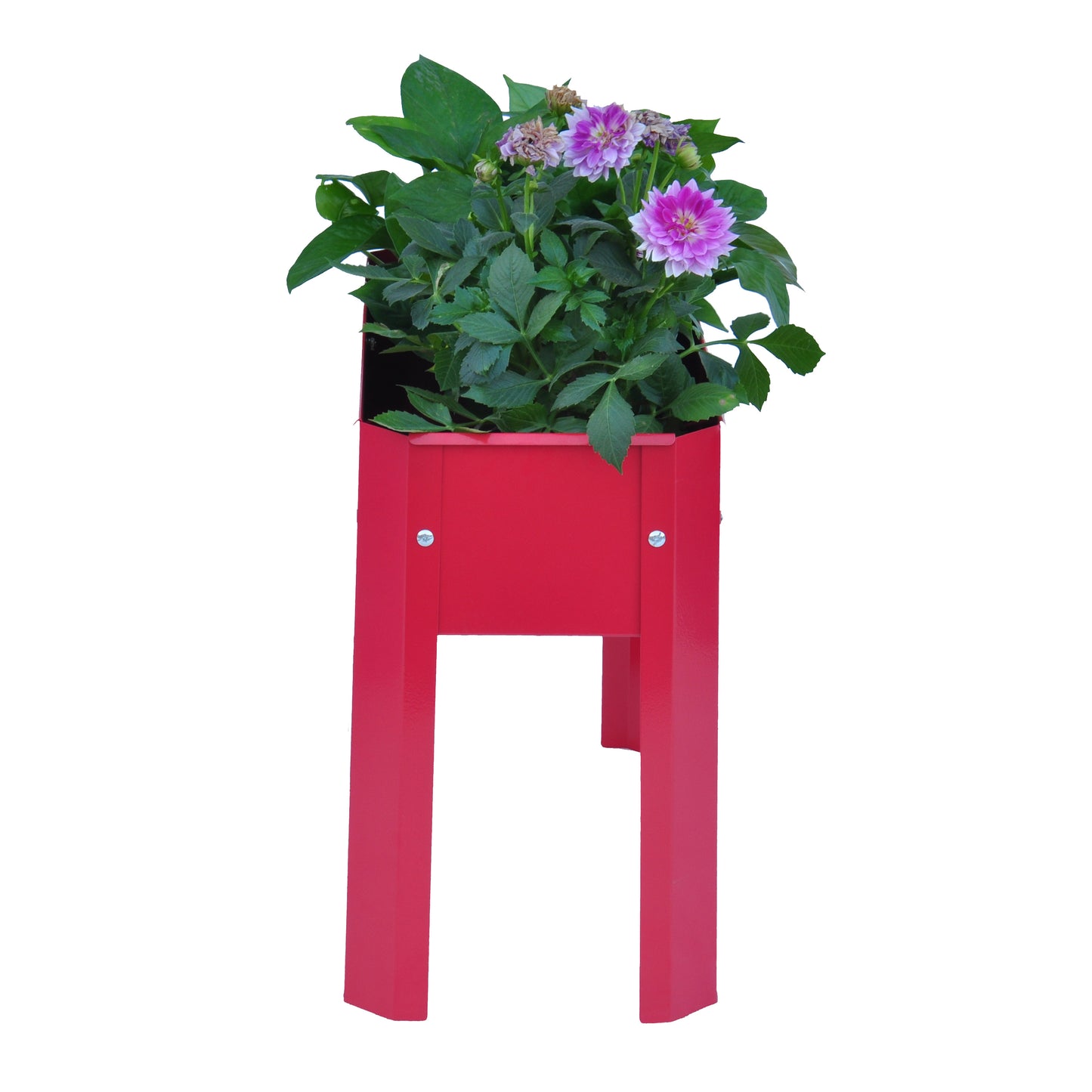 Elevated garden bed.metal elevated outdoor flowerpot box.suitable for backyard and terrace.large flowerpot. Red x 2