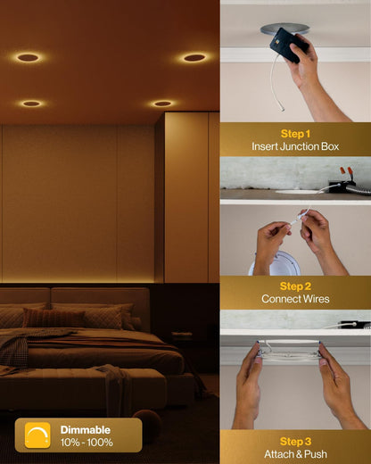 Sunco 24 Pack 4 Inch Ultra Thin LED Recessed Ceiling Lights Slim with