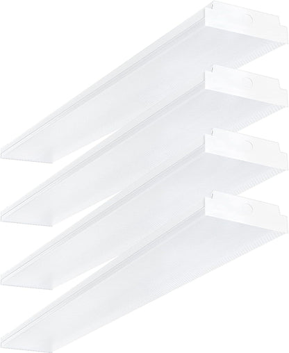 4FT LED Wraparound 40W Shop Lights for Garage, 4400Lm, 6000K, 4 Foot