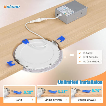 24 Pack 6 Inch Recessed Lighting, 5CCT LED Recessed Light with