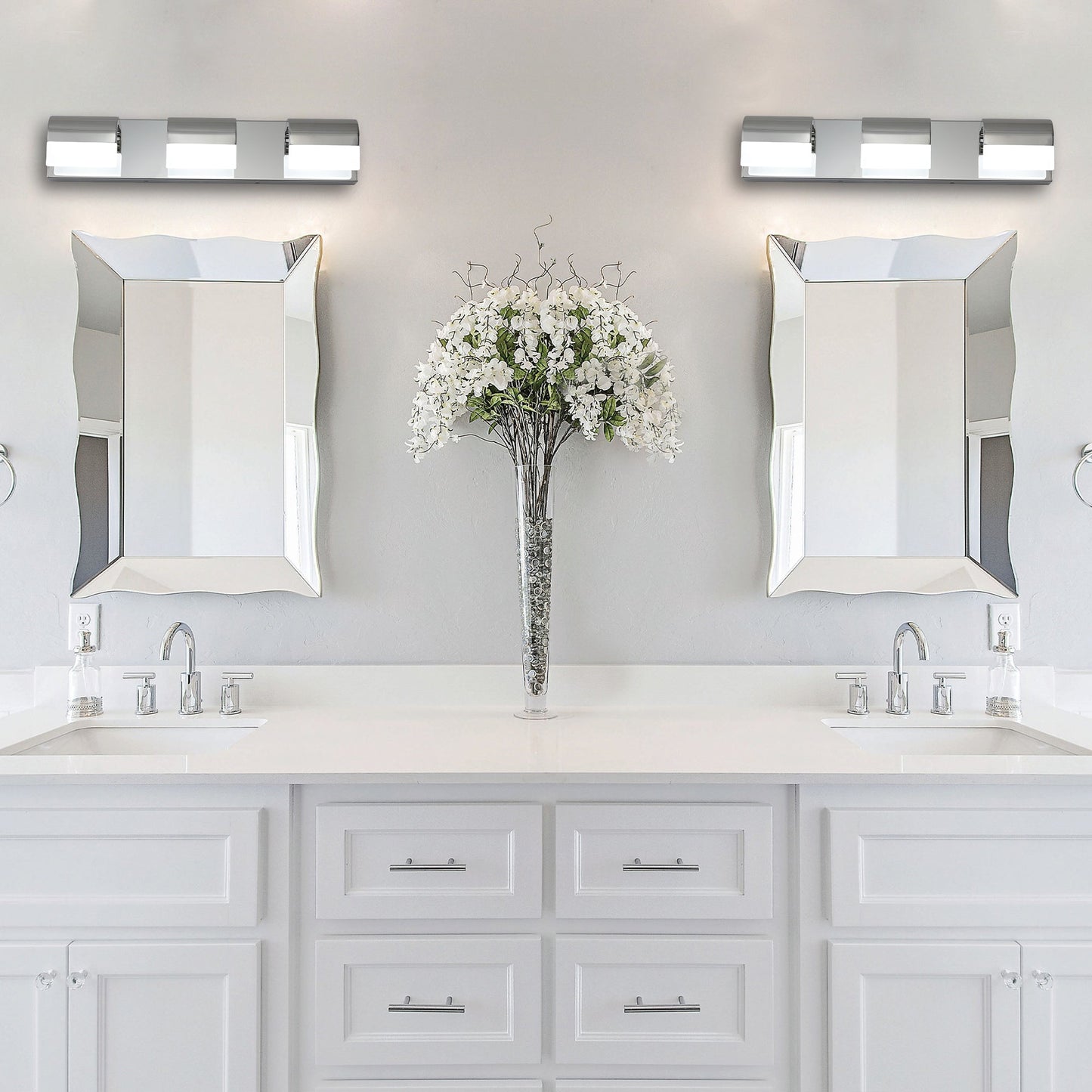 Bathroom Vanity Lighting 3-Light LED Vanity Lights Over Mirror Bath