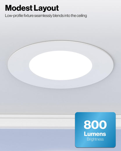 Sunco 12 Pack Retrofit LED Recessed Lighting 6 Inch, Can Lights for Ceiling, 1200 LM, 15W, Selectable CCT 2700K/3000K/4000K/5000K/6000K, Dimmable, Ultra Thin Flat Light Fixture UL