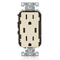 Leviton T5633-W Type A & Type-C USB In-Wall Charger with 15A Tamper-Resistant Outlet, USB Charger for Smartphones and Tablets, Not for Laptops, White