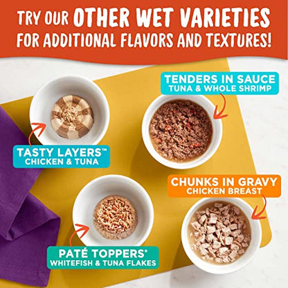 Meow Mix Seafood Selects Wet Cat Food Variety Pack, 2.75 Ounce Cups (Pack of 24)