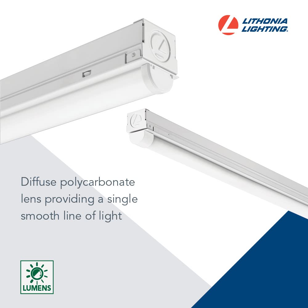 Lithonia Lighting MNSL L46 1LL MVOLT 40K 80CRI M6 White LED Strip Light, MVOLT, 4-Foot, 1-Light