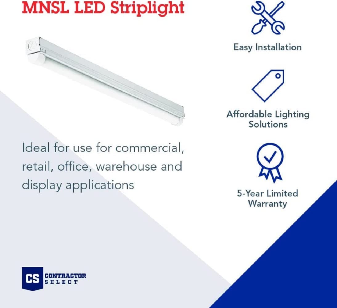 Lithonia Lighting MNSL L46 1LL MVOLT 40K 80CRI M6 White LED Strip Light, MVOLT, 4-Foot, 1-Light