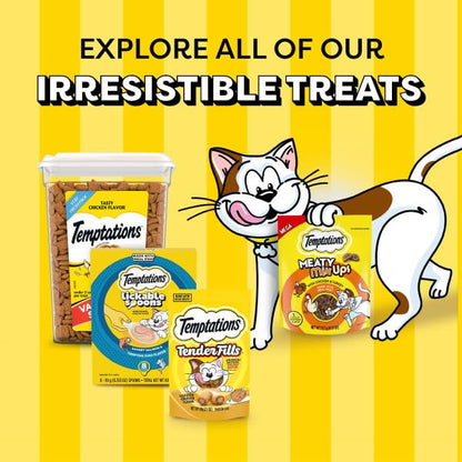 Temptations Lickable Spoons Adult Wet Cat Treat, 10 Grams, Variety Pack of 24