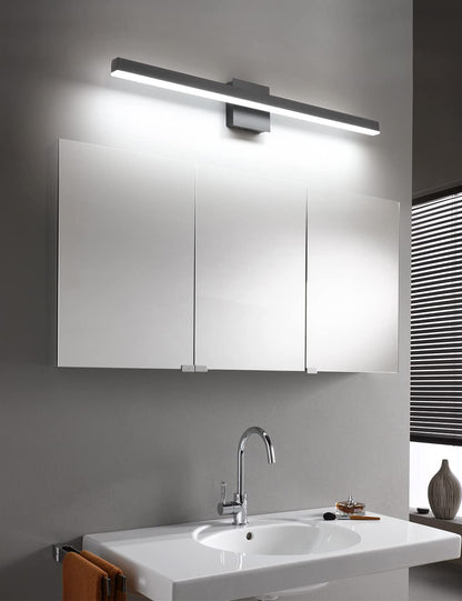 Joossnwell Black Bathroom Vanity Light Fixtures Dimmable 5CCT LED Bathroom Lighting Bar 15.75 Inch Modern Bath Lights Fixture Over Mirror 12W
