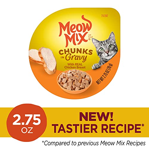 Meow Mix Seafood Selects Wet Cat Food Variety Pack, 2.75 Ounce Cups (Pack of 24)