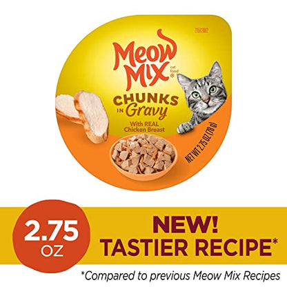 Meow Mix Seafood Selects Wet Cat Food Variety Pack, 2.75 Ounce Cups (Pack of 24)