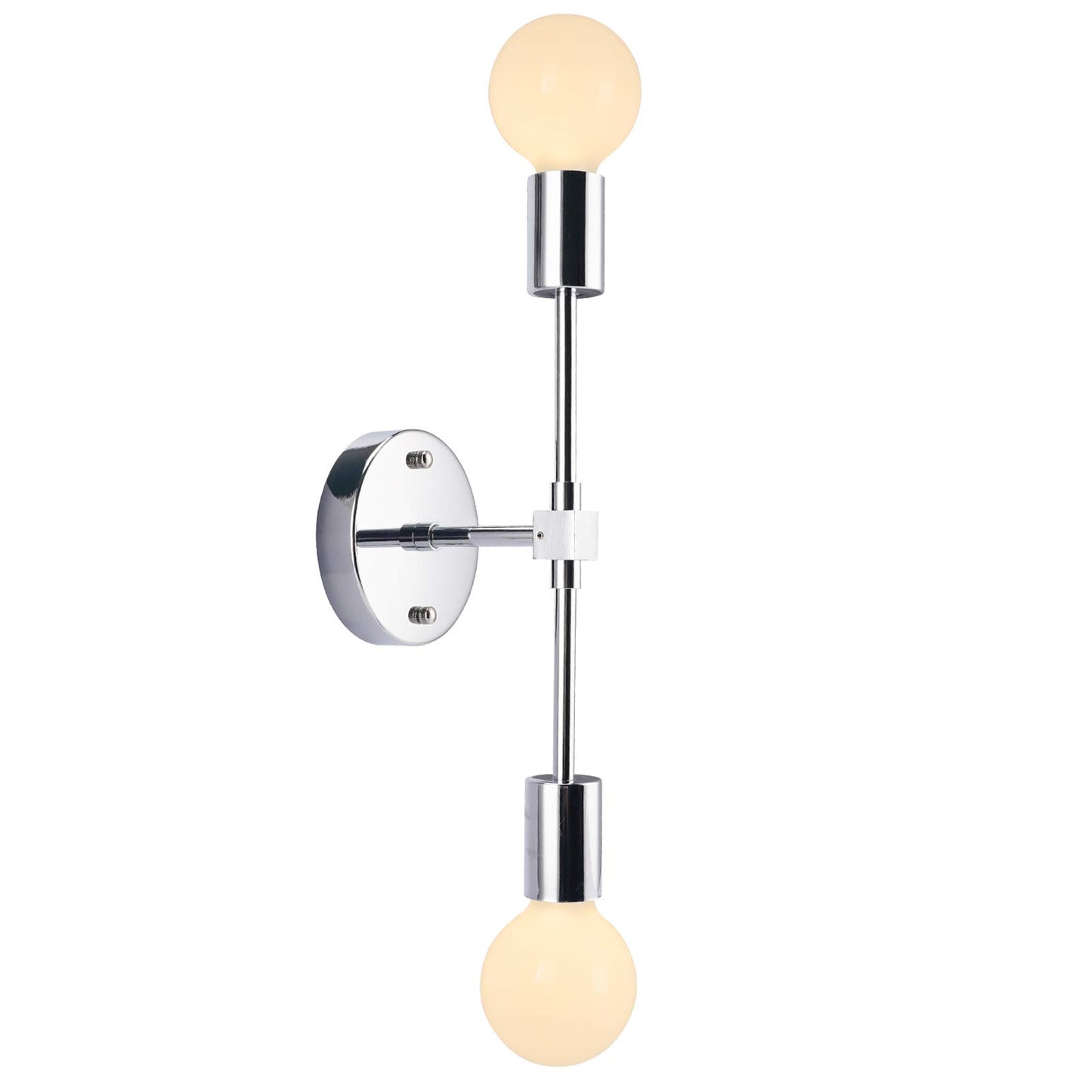 2 Lights Bathroom Wall Sconce Vanity Modern Industrial Wall Lamp Pole Wall Mount Lighting Fixture（Gold/Black Color）