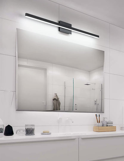 Joossnwell Black Bathroom Vanity Light Fixtures Dimmable 5CCT LED Bathroom Lighting Bar 15.75 Inch Modern Bath Lights Fixture Over Mirror 12W
