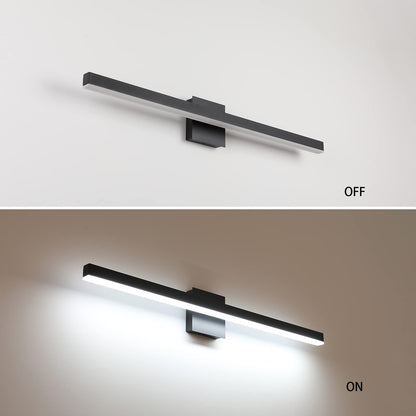 Joossnwell Black Bathroom Vanity Light Fixtures Dimmable 5CCT LED Bathroom Lighting Bar 15.75 Inch Modern Bath Lights Fixture Over Mirror 12W