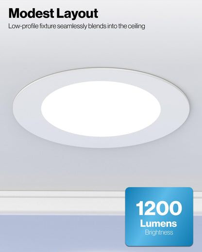 Sunco 12 Pack Retrofit LED Recessed Lighting 6 Inch, Can Lights for Ceiling, 1200 LM, 15W, Selectable CCT 2700K/3000K/4000K/5000K/6000K, Dimmable, Ultra Thin Flat Light Fixture UL